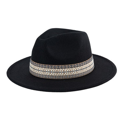 BOHO EMBROIDERED FEDORA HAT Os by Bella Chic | Fleurcouture