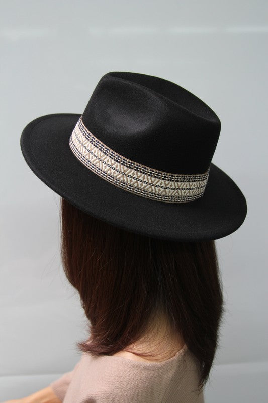 BOHO EMBROIDERED FEDORA HAT Os by Bella Chic | Fleurcouture