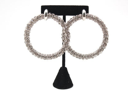 BOLD RHINESTONE HOOP EARRINGS SVCL Os by Bella Chic | Fleurcouture