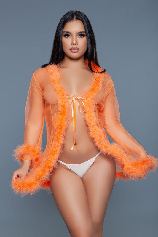 Bou Robe Neon Orange OS by BE WICKED | Fleurcouture