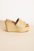 Bounty-S Wedge Platform Heels TAN 5.5 by Fortune Dynamic | Fleurcouture