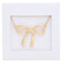 Bow Pendant Metal Necklace Rhodium by Fleurcouture | Fleurcouture
