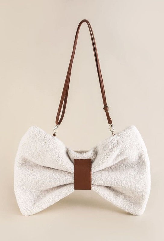 Bow Shoulder bag Cream One Size by Miss Sparkling | Fleurcouture