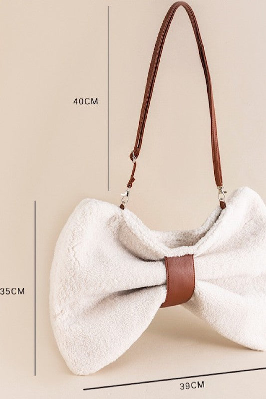 Bow Shoulder bag Cream One Size by Miss Sparkling | Fleurcouture