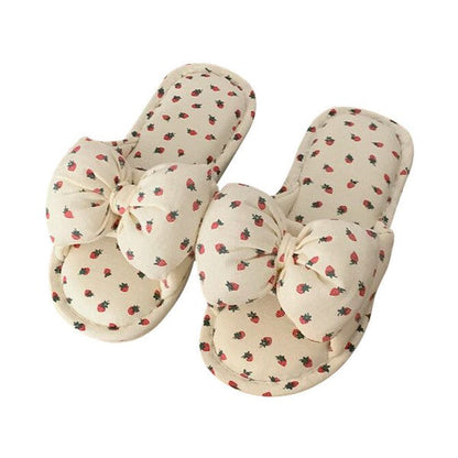 Bow slippers Cream by Miss Sparkling | Fleurcouture