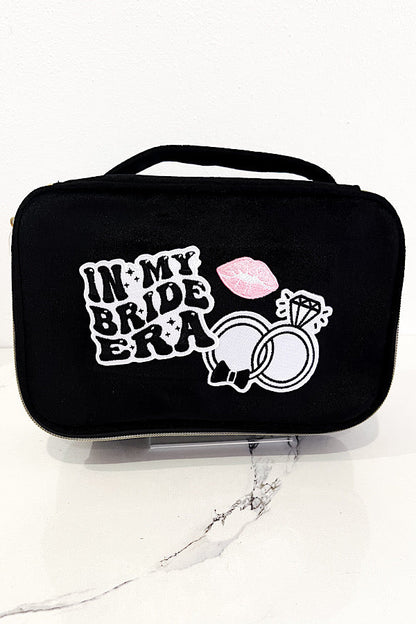 Bride Era Black Velvet Make-Up Bag WS 600 Accessories by Nash Grey | Fleurcouture