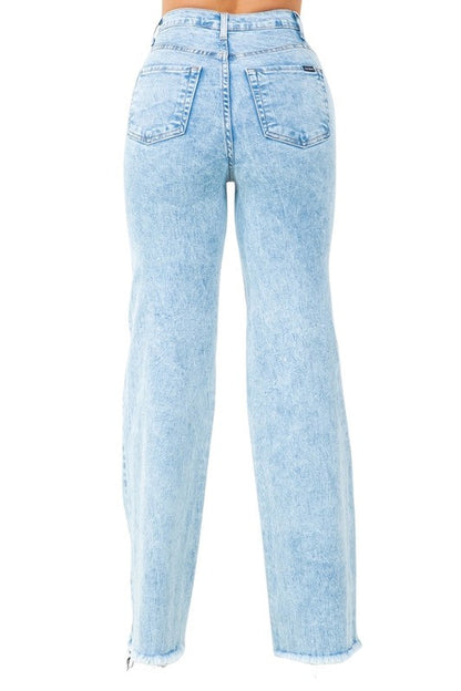 Brook Varsity Jean in Light Wash Light Wash by GJG Denim | Fleurcouture