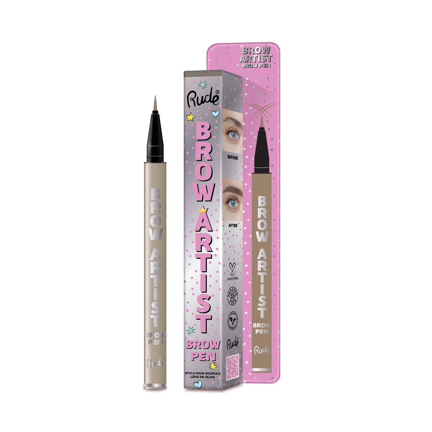 Brow Artist Brow Pen Taupe Eyebrows by Rude Cosmetics | Fleurcouture