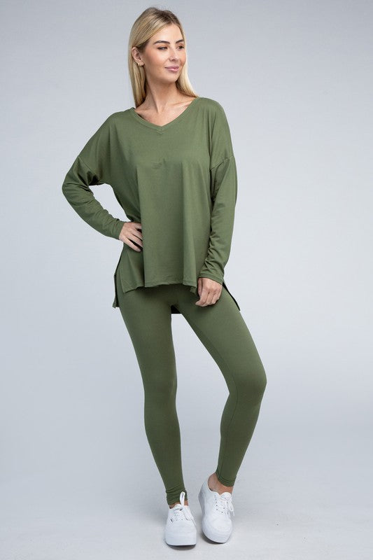 Brushed DTY Microfiber Loungewear Set S by ZENANA | Fleurcouture