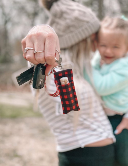 Buffalo Plaid LippyClip® Lip Balm Holder Retail by LippyClip® | Fleurcouture