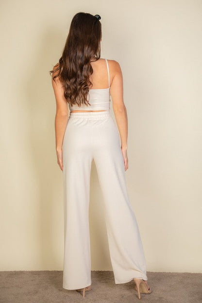 Bustier Cami Top &amp; Slant Straight Pants by Capella | Fleurcouture