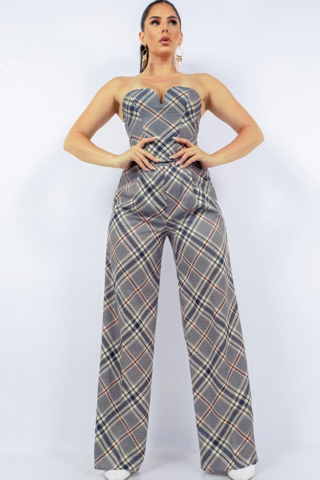Bustier Top & Wide Pants Set by Fleurcouture | Fleurcouture