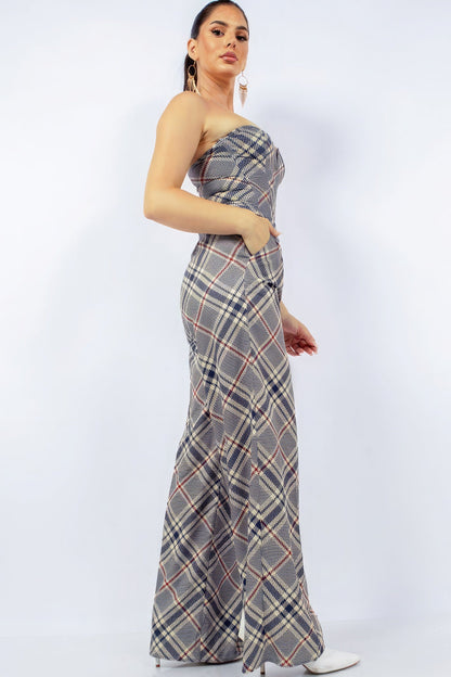 Bustier Top &amp; Wide Pants Set by Fleurcouture | Fleurcouture