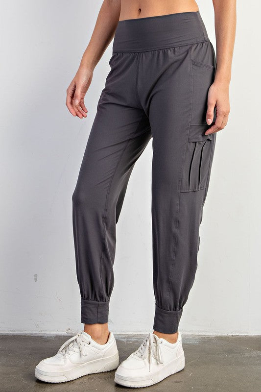 Butter Jogger With Side Pockets Charcoal S by Rae Mode | Fleurcouture