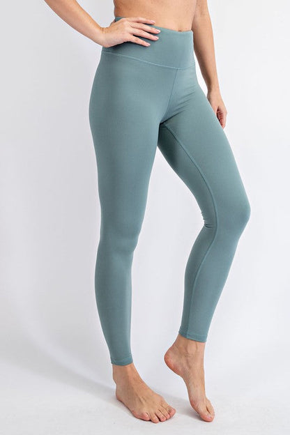 Butter Soft Basic Full Length Leggings Tidewater Teal L by Rae Mode | Fleurcouture