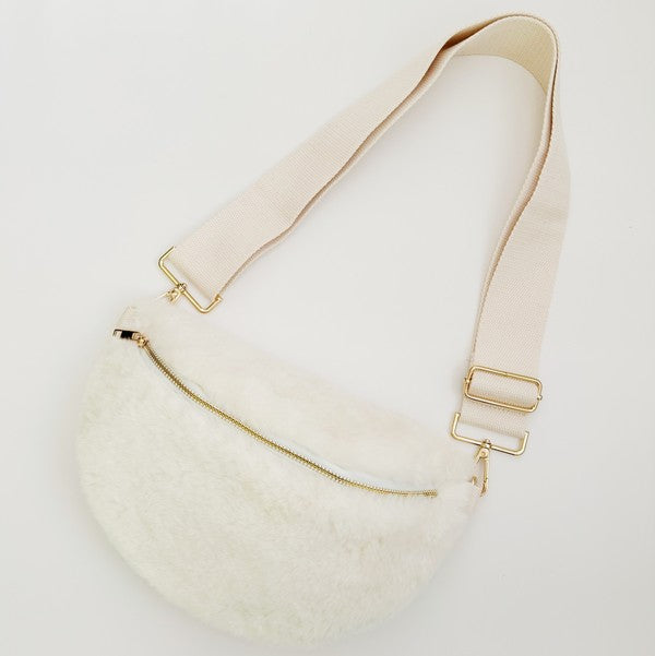 Butter Soft Furly Sling Bag Cream OS by Ellison and Young | Fleurcouture