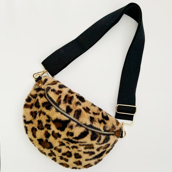 Butter Soft Furly Sling Bag Leopard OS by Ellison and Young | Fleurcouture