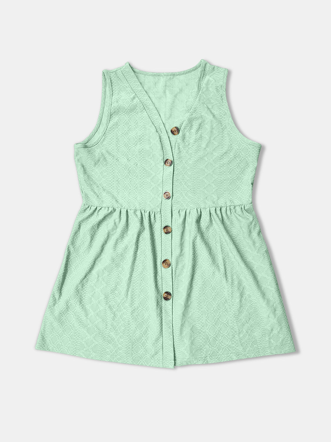 Button Up V-Neck Tank Women&