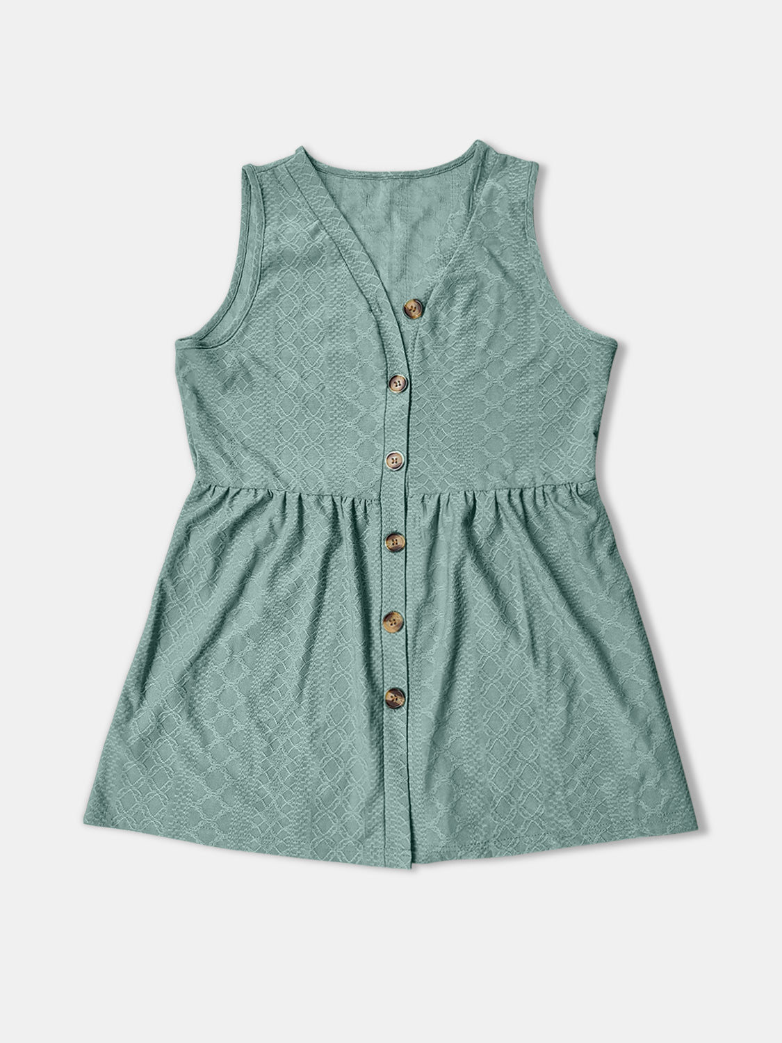 Button Up V-Neck Tank Women&