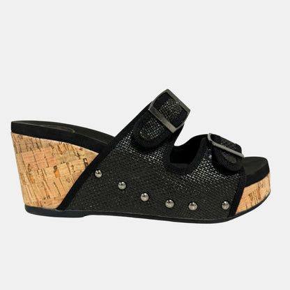 CADE Black 6 WEDGES by MODAPASSO | Fleurcouture