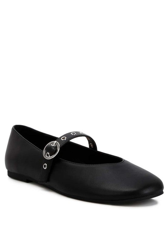 Callum Mary Jane Ballerinas Black US-5 / UK-3 / EU-36 by Rag Company | Fleurcouture