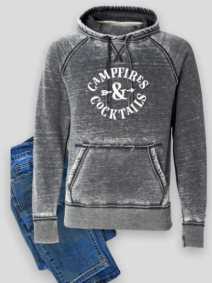 Campfires and Cocktails Vintage Hoodie by Ocean and 7th | Fleurcouture