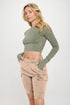 CARGO BERMUDA SHORTS Khaki S by OTOS Active | Fleurcouture