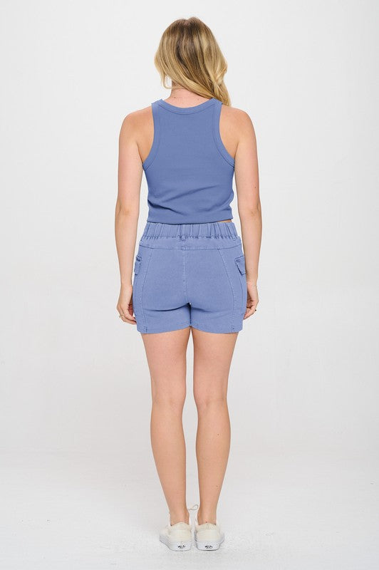 CARGO TWILL SHORTS WASH COLOR by OTOS Active | Fleurcouture