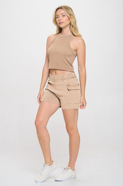 CARGO TWILL SHORTS WASH COLOR by OTOS Active | Fleurcouture