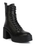 Carmac High Ankle Platform Boots Black 9 by Rag Company | Fleurcouture