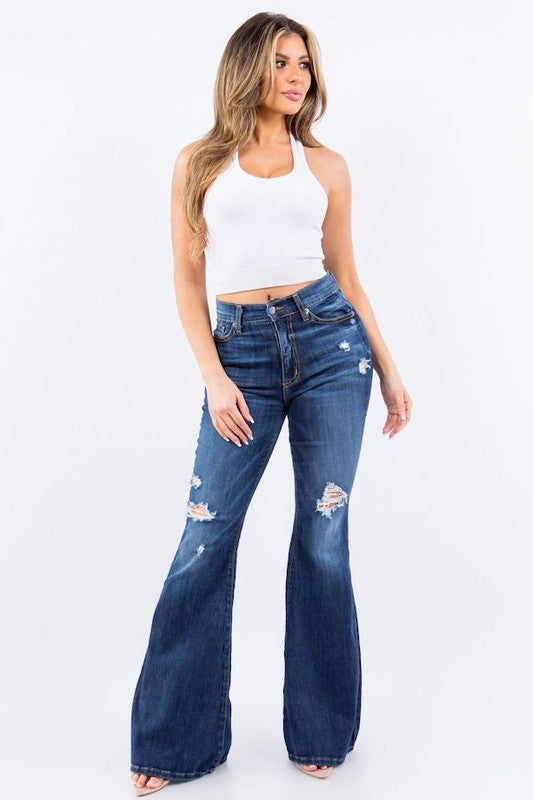 Carmen Bell Bottom Jean Medium Wash 3 by GJG Denim | Fleurcouture