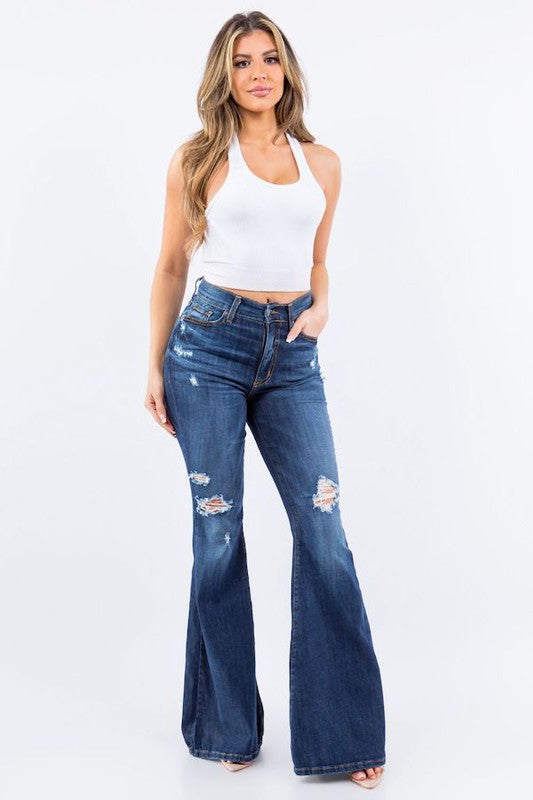 Carmen Bell Bottom Jean Medium Wash 3 by GJG Denim | Fleurcouture