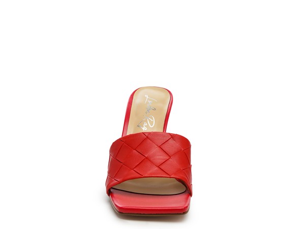 Carmen High Heeled Woven Square Toe Sandal by Rag Company | Fleurcouture