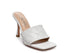 Carmen High Heeled Woven Square Toe Sandal White 5 by Rag Company | Fleurcouture