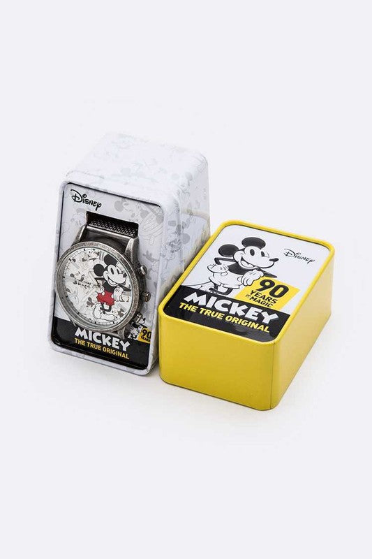 Cartoon Dial Mickey Mouse Large Dial Watch Silver O/S by Artini Accessories | Fleurcouture