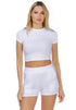 Casual Line Crew Neck Solid Top White L by Rag Company | Fleurcouture