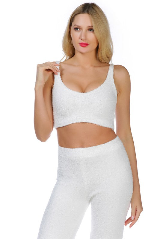 Casual Solid Knitted Crop Top by Rag Company | Fleurcouture