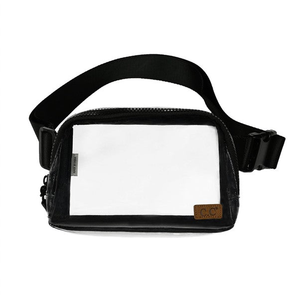 CC Clear Stadium Belt Bag Fanny Pack Black OS by Truly Contagious | Fleurcouture
