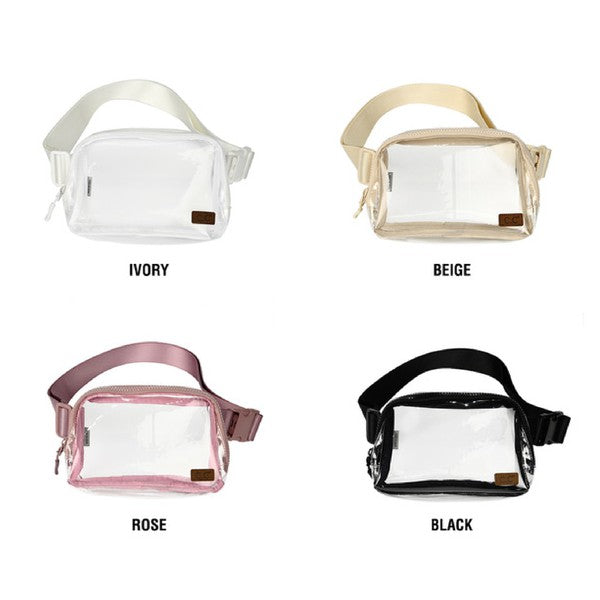CC Clear Stadium Belt Bag Fanny Pack OS by Truly Contagious | Fleurcouture