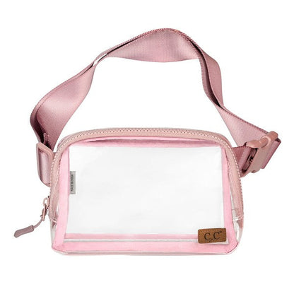 CC Clear Stadium Belt Bag Fanny Pack Rose OS by Truly Contagious | Fleurcouture