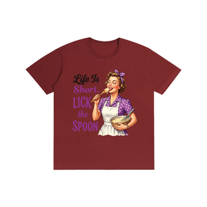 Lifeistooshortlickthespoon,lifeistooshort,funny,sarcastic,retro,1950s,tee,tshirt