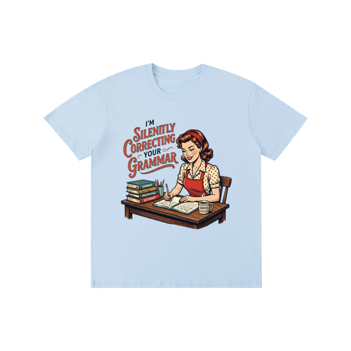 Imsilentlycorrectingyourgrammar,retro,funny,1950s,sarcastic,tee,tshirt