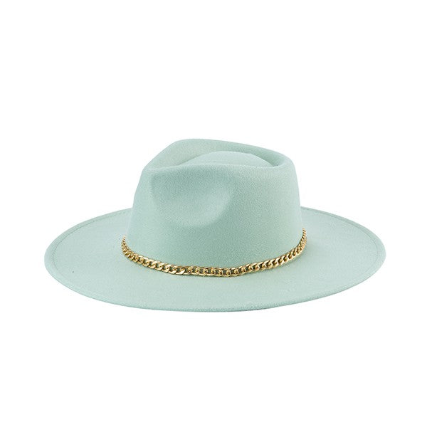 CHAIN BELT FEDORA HAT Os by Bella Chic | Fleurcouture