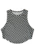 Checkered crop top Black S by Miss Sparkling | Fleurcouture