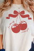 CHERRY IM LITERALLY JUST A GIRL GRAPHIC TEE IVORY/NATURAL SMALL by ROSEMEAD LOS ANGELES CO | Fleurcouture