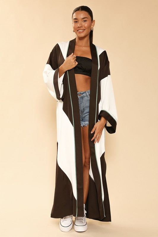 Chevron Kimono Black white S by Miss Sparkling | Fleurcouture