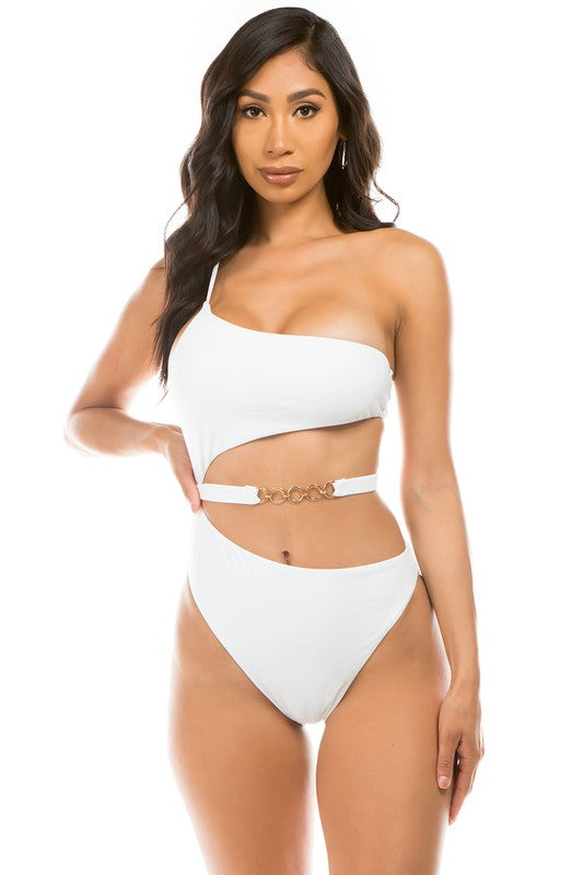 CHIC BELT ONE-PIECE by Mermaid Swimwear | Fleurcouture