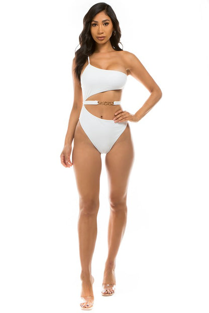 CHIC BELT ONE-PIECE by Mermaid Swimwear | Fleurcouture