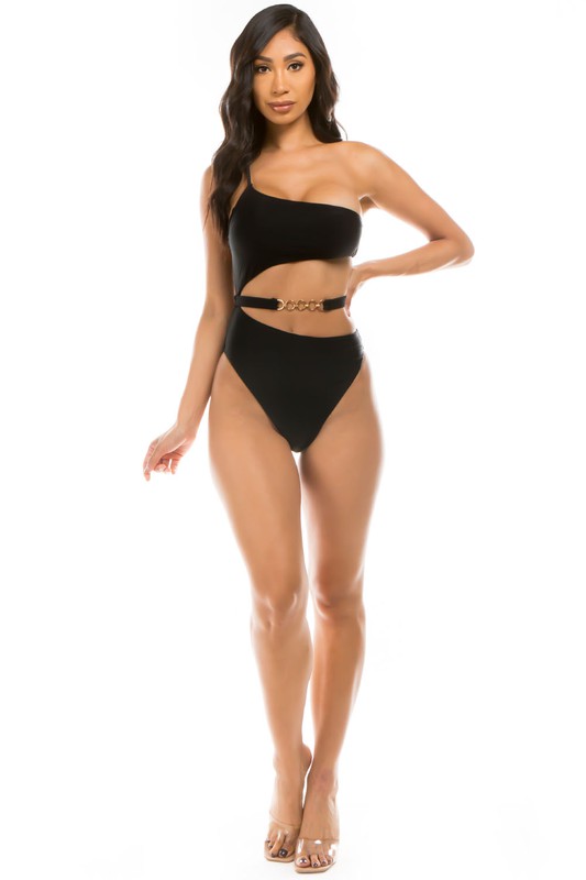 CHIC BELT ONE-PIECE by Mermaid Swimwear | Fleurcouture