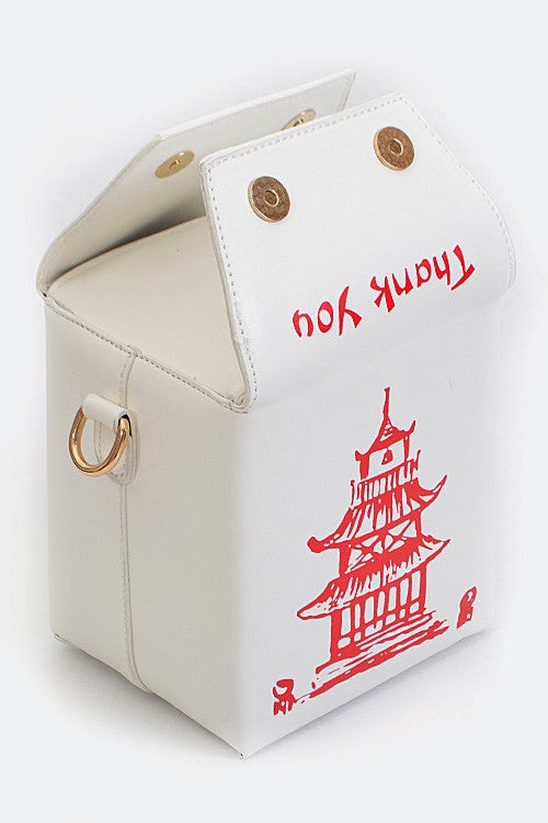 Chinese Take Out Box Fashion Clutch- O/S by Artini Accessories | Fleurcouture